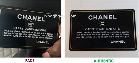 dummy chanel|authenticity card Chanel.